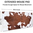 thumbnail image 2 of Extended Mouse Pad, XXL Gaming Mouse Pads, Large Big Mousepad Laptop Computer Keyboard Mat Desk Pad with Non-Slip Base Stitched Edge for Gaming Office, 35.4 x 15.7 inch, Brown Cowhide Print, 2 of 6
