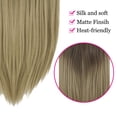 thumbnail image 4 of Deep Purple Hair Extensions Natural Hair Extensions Long Soft Silky Straight 22 inch 4.4 Oz Elasticity Hidden Wire Headband for Women Girl Party Heat Resistant Fiber Synthetic Hairpiece No Clip, 4 of 8