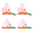 thumbnail image 1 of 4 Uds. Horquillas para el pelo de conejo y zanahoria, pinzas para el pelo de dibujos animados, pasadores de Clip para el pelo de conejo de peluche, 1 of 5