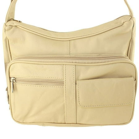 - Silver Fever Medium Handbag - Soft Genuine Leather - Ladies Shoulder Daily Organizer