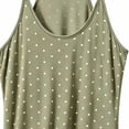 thumbnail image 4 of Soft Undershirts for Women Polk Dot Tank Tops Trendy Racerback Top Breathable Casual Everyday Summer Camisole Olive Green 5XL, 4 of 5