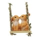 thumbnail image 3 of Estatua de jardín de animales de swing, linda figura, manualidades regalo divertido, adorno de resina de dibujos animados, escultura colgante para Estatua de conejo, 3 of 8