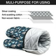 thumbnail image 7 of Cute Oven Mitts,Dark Blue Princess Castle Pattern Oven Mitt 2-Pack Set,Kitchen Gloves for Oven,Heat Resistant Oven Mitts 7.7"x12", 7 of 7