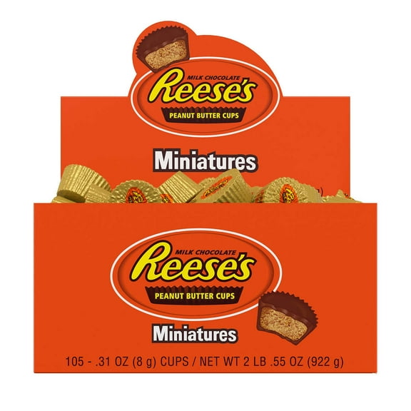 Reese's Peanut Butter Cups, Miniatures, 0.31 oz, 105 Count