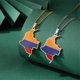 thumbnail image 3 of Enamel Colombia Map Necklace Women Men Stainless Steel Trendy Colombiana Flag Pendant Chains Ethnic Jewelry Gifts, 3 of 5