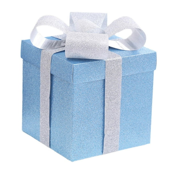 Caja de regalo para propuesta de padrino de boda, caja de papel, suministros para fiestas de aniversario, boda Azul 30cm