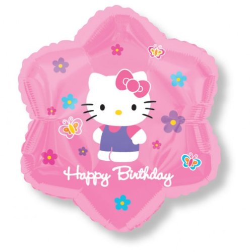 Download 15 Hello Kitty Happy Birthday Jr Shape Mylar Foil Balloon Party Decoration Walmart Com Walmart Com
