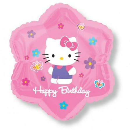 15 Hello Kitty Happy Birthday Jr Shape Mylar Foil Balloon Party Decoration