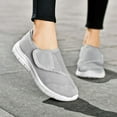 thumbnail image 2 of Xiaoxatg Women's Casual Shoes Lightweight Solid Color Sneakers for Spring and Summer Outdoor Activities Comfortable Walking Footwear 6.5 Grey, 2 of 9