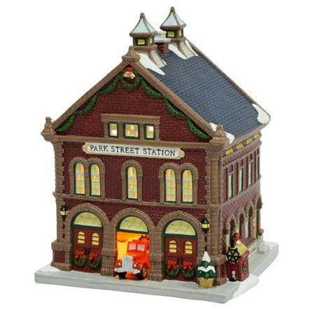 Holiday Time Lighted Porcelain House, Park Street Fire Station