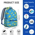 thumbnail image 6 of Banana Print Backpack - Stylish & Durable Laptop Bag for School, College & Work, Lightweight Unisex Bookbag with Spacious Compartments, Comfortable Shoulder Straps, Trendy Fruit Design,, 6 of 6