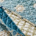 thumbnail image 5 of Greenland Home Fashions Thalia Reversible Cotton Quilt Set, Velvet Embellished, 3-Piece Full/Queen, Blue, 5 of 8