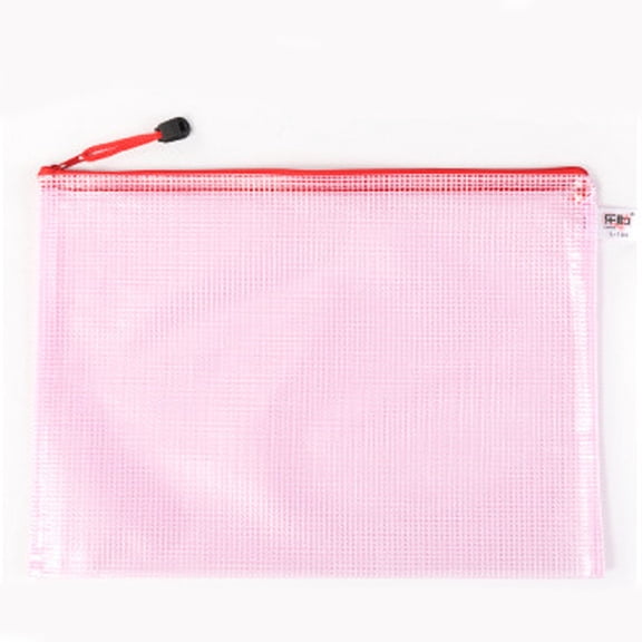 SUTENG Office supplies A4 canvas PVC mesh clear organizer case document zipper envelope pouch file folder bags with lock