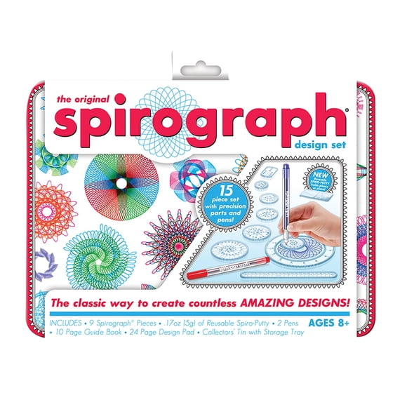 Spirograph Ensemble de Design en Boîte Métallique -- Trousse de Design d'Engrenages Classique dans une Boîte Métallique de Collection -- pour 8 Ans et Plus