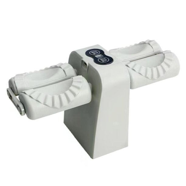Máquina para hacer dumplings domésticos de doble cabezal rápidamente para el hogar y la cocina (gris)