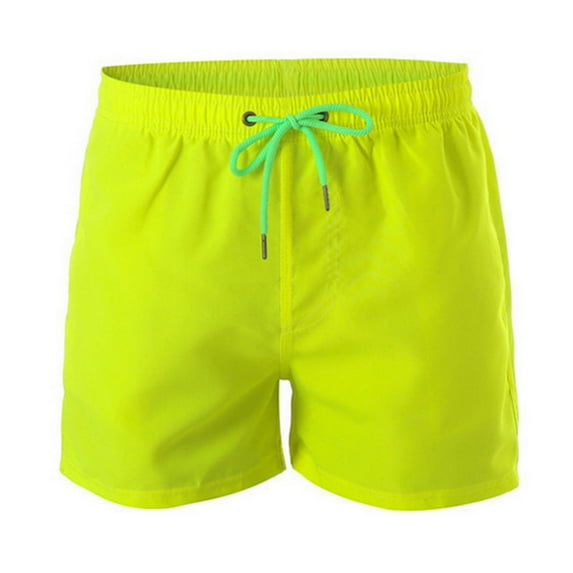 zuwimk Swim Trunks Men,Men's Swim Trunks Quick Dry Bathing Suit Board Shorts Swimsuit with Mesh Lining and Pockets Yellow,XL