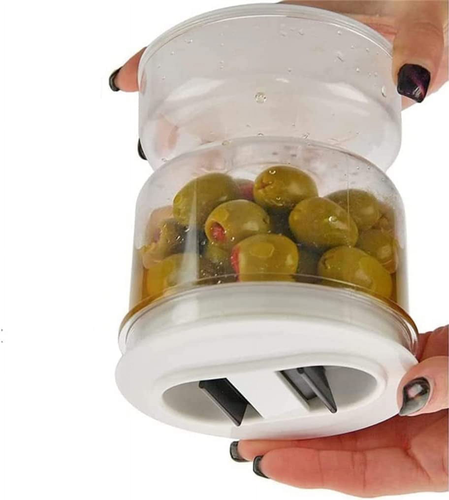 1pc Glass Pickle Jar With Strainer Flip, Pickle Container For Olives,  Jalapenos, Sliced Pickles,Hourglass Pickle Juice Separator Jar With  Airtight Lid