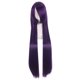 thumbnail image 1 of Zhuge Pelucas naturales largas y rectas de 39,4" con flequillo, resistentes al calor, sintéticas, coloridas, para cosplay, disfraces de anime,uso diario, para mujeres, color morado oscuro, 1 of 2