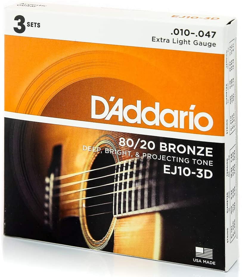 D'Addario Acoustic Guitar Strings EJ103D Walmart Canada