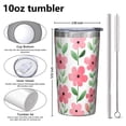 thumbnail image 4 of Pioneer Flower 10oz Tumblers Stainless Steel Tumbler with Lid and Straw,Vacuum Insulated Double Wall Travel Tumbler Cups with Cleaning Brush for Coffee, Tea, 4 of 4