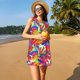 thumbnail image 3 of Balery Colorful Bananas Vestidos de verano para mujer con estampado: vestido holgado sin mangas, vestido playero informal y cómodo para días calurosos., 3 of 7