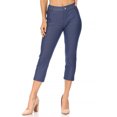 thumbnail image 4 of Women's 3 Pack Casual Comfy Slim Pocket Jeggings Jeans Capri Pants, 4 of 7