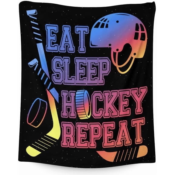 Kids Blankets for Girls Hockey Gifts Boys Blanket for Team Player 40"x50" Soft Fleece Throws for Couch Office