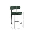thumbnail image 3 of Meridian Furniture Beacon Green Boucle Fabric Stool (Set of 2), 3 of 8