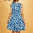 thumbnail image 6 of Taylonsss 2025 Summer Casual Dress for Womens Sleeveless Round Neck Short Floral Print Dress Casual Everyday Outfit, 6 of 6
