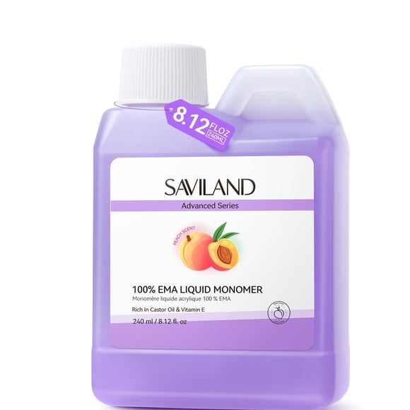 Líquido Monómero para Uñas Acrílicas SAVILAND con Aroma a Durazno 240 ml