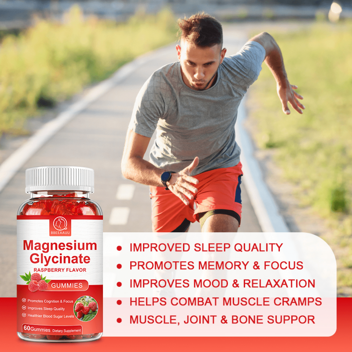 (2 Pack) Magnesium Glycinate Gummies 500mg - Magnesium Supplement for Calm Mood, Stress Relief & Heart Health - Gluten Free & Vegan - 120 Gummies
