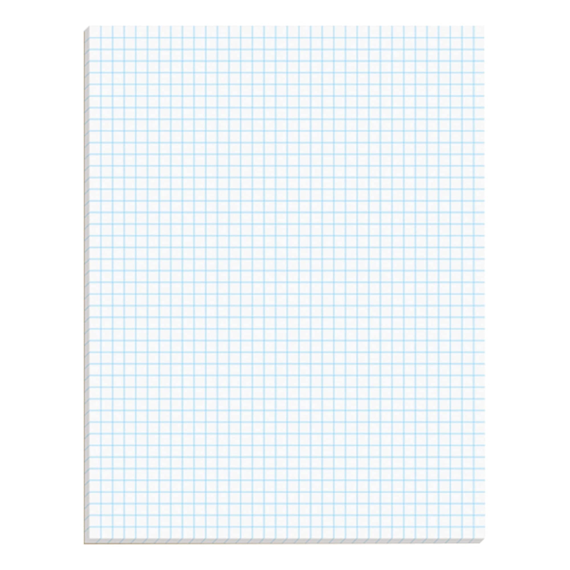 TOPS™ Quadrille Pad, 8 1/2" x 11", Quad Ruled, White, 50 Sheets Per Pad, Pack Of 12 Pads