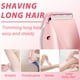 thumbnail image 3 of Afeitadora eléctrica para mujer (2025), Glowshave 2 en 1, afeitadora corporal para mujer, afeitadora eléctrica para bikini, recortadora corporal para uso en seco y húmedo para el hogar (morado), 3 of 5