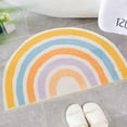 thumbnail image 2 of Cute Rainbow Sugar Colors Bathroom Rugs Non-Slip Washable Absorbent Plush Microfiber Floor Doormats Bath Mat Super Soft for Entrance Decoration Indoor Water Absorption (Yellow, 50 * 80cm), 2 of 7