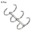 thumbnail image 3 of Uxcell 0.63" Dia 3 Circle Detachable Metal Binder Rings Loose Leaf Rings Silver Tone 6 Pack, 3 of 6