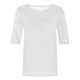 thumbnail image 4 of Blusas Sentuca de manga 3/4 para mujer 2024, informales, lisas, con cuello redondo, blancas, XXL, 4 of 5