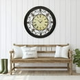 thumbnail image 2 of French Fleur de Lise Clock, Round Wall Analog Time Piece, Tonal Bronze Metal Work, Over 3 Feet Diameter (36.25 Inches) 1 AA Battery (not included) French Country Collection, 2 of 4