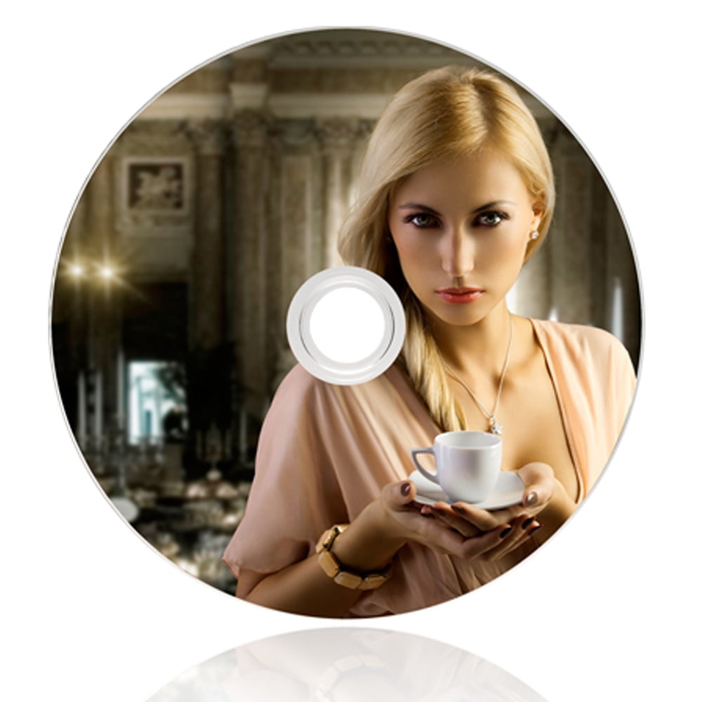 100 Pack Ritek Pro CD-R 52X 700MB 80Min Professional Grade Watershield Water Resistant Glossy White Inkjet Hub Printable Blank Recordable Disc