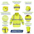 thumbnail image 4 of JORESTECH Chaqueta Lluvia de Seguridad Impermeable Reflectante Alta Visibilidad con Malla Interior Amarillo/Lima ANSI Clase 3 Nivel 2 Tipo R JK-03 (S), 4 of 5