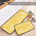 thumbnail image 5 of Coolnut Kitchen Rug Set of 2, Summer Pineapple Cushioned Anti-Fatigue Kitchen Mat Non Slip Washable Floor Mat Comfort Standing Mats for Office, Home, Laundry Room Home Decor Gifts, 5 of 7