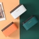 thumbnail image 3 of Soporte para caja de pañuelos montado en la pared, gran capacidad, diseño de esquina redondeada, buen sellado, caja dispensadora de pañuelos impermeable, color naranja, 3 of 5