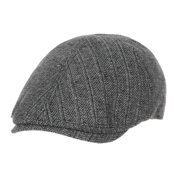 WITHMOONS Flat Cap Wool Herringbone Vintage Newsboy Ivy Hat SL3464 (Darkgrey)