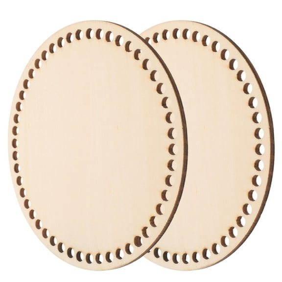2pcs Wooden Purse Bottom Lid for DIY Knitting and Crochet, Wood Base with Holes for Bag Bottom Shaper, Perfect for Crochet Baskets, 5.51x5.51 inch