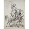 thumbnail image 2 of Antoine-Jean Gros 12x14 Gold Ornate Wood Frame and Double Matted Museum Art Print Titled - A Mameluke Chief on Horseback Signaling for Help (1817), 2 of 4