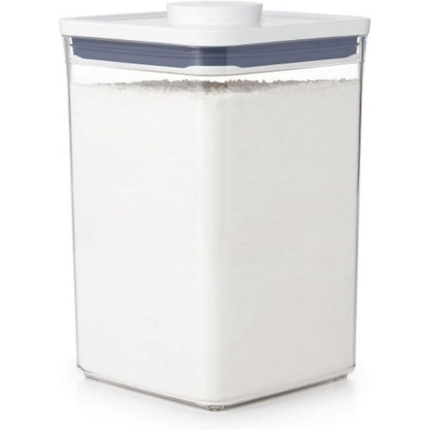 Contenedor POP de Good Grips: recipiente hermético para almacenar alimentos, cuadrado grande, mediano, de 4,4 cuartos de galón, ideal para 5 libras de harina o azúcar