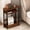 Walnut, variant on Senfot 3-Tier Side Table with Storage Shelves, Space-Saving End Table for Small Spaces in Black Finish