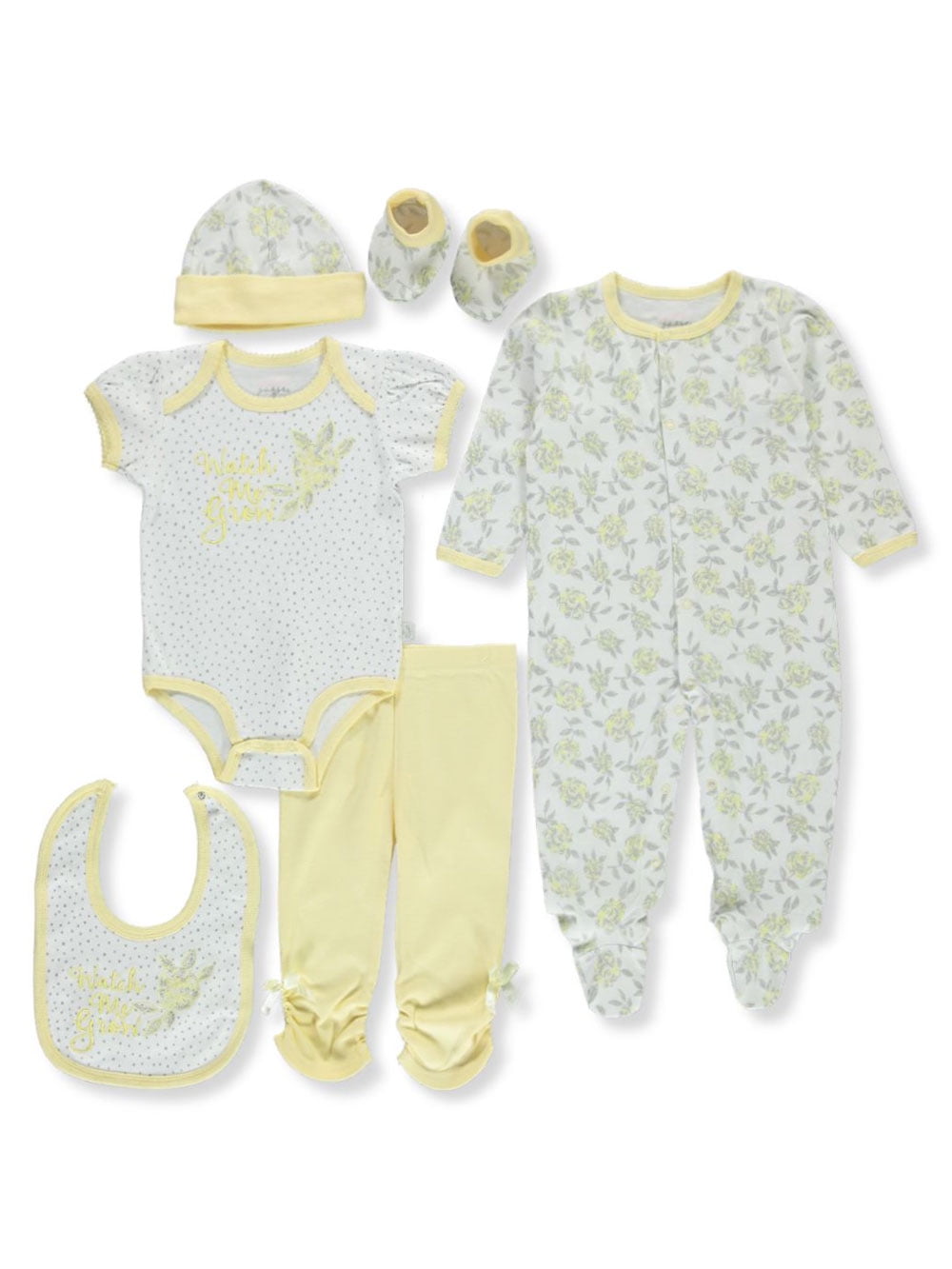 Baby Unisex Layette sleepsuit 5 piece set duck white Rock a bye NB 0-3 3-6 month