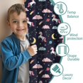 thumbnail image 3 of Unicorn and Planet Black Pattern Insulated Teens Curtains Set Of 2, Bedroom Essentials, Toddler Room Decor 52"x84", 3 of 5