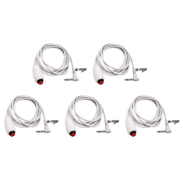 5X Cable de Llamada de Enfermera Línea de 6,35 mm Dispositivo de Llamada de Enfermera Cable de Llamada de Emergencia Con Interruptor de Botón