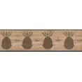 thumbnail image 2 of Fond d'Écran Ananas Brun Beige Bord Rétro, Rouleau 15' x 6.5'', 2 of 3